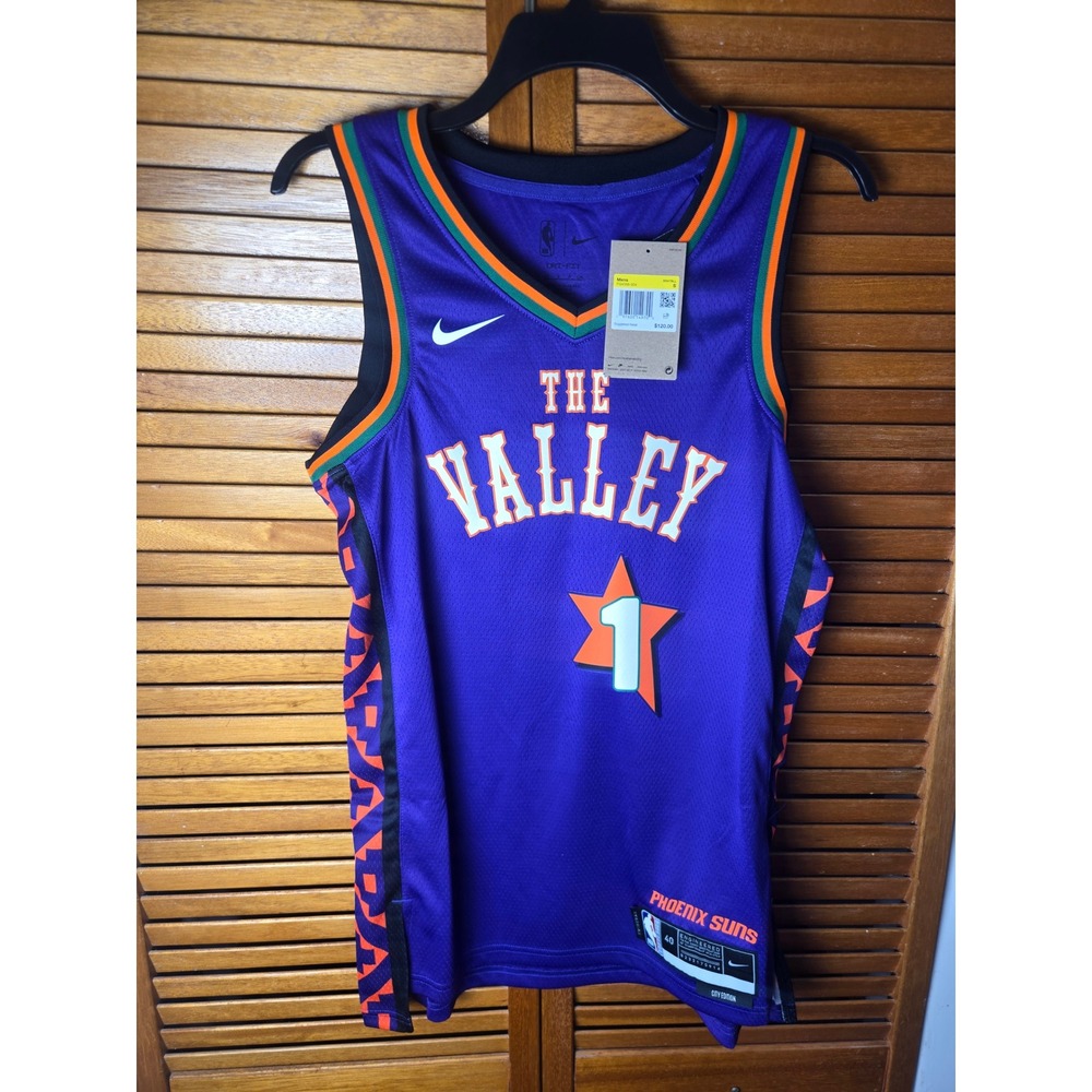 Nike Phoenix Suns Devin Booker The Valley City Edition Jersey Mens Small